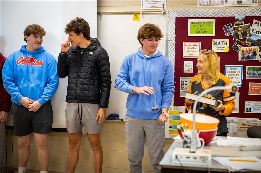 Franklin High students in a math class